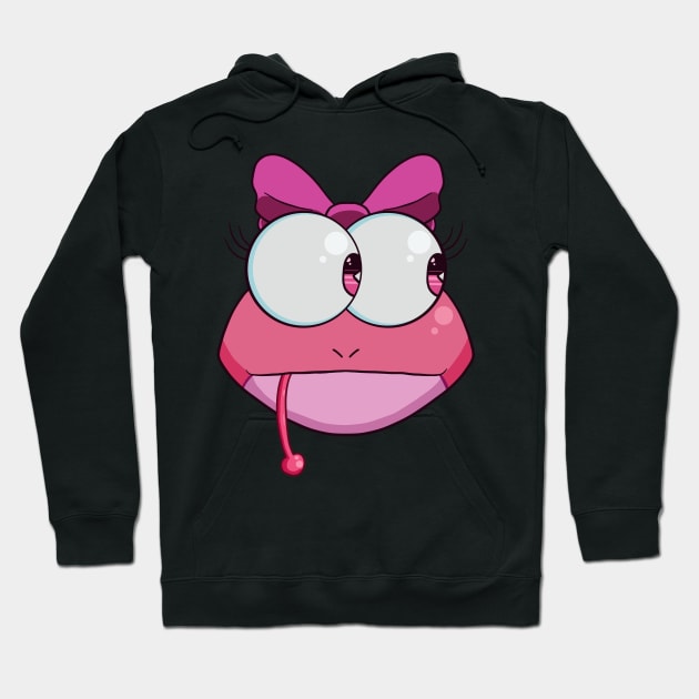 Ms. Pink Frog Hoodie by KnightLineArt